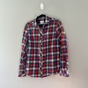 Zip Code 1992 Plaid Button Up Shirt Long Sleeve Medium Size Medium